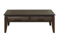 Traditional Table With Storage with Drawer - Dark Brown