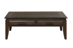 Traditional Table With Storage with Drawer - Dark Brown