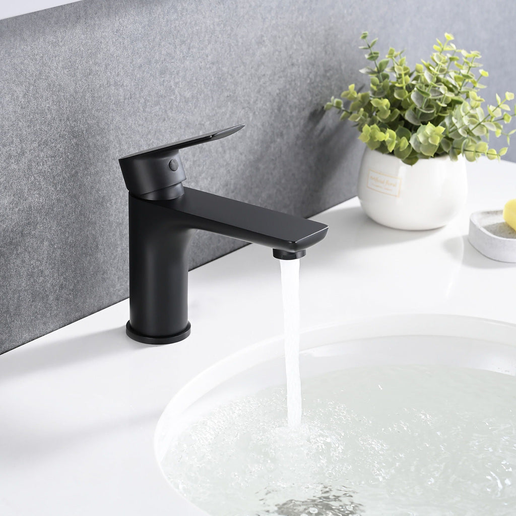 Modern Bathroom Sink Faucet with Single Handle - Gold or Black