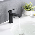 Modern Bathroom Sink Faucet with Single Handle - Gold or Black
