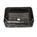 Rectangular Vessel Bathroom Sink with Sleek Black and Gray Ceramic Finish