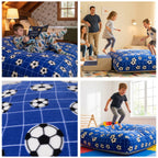 Sensory Crash Pad for Kids & Adults with Removable Washable Cover - Blue, Red, and More