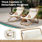 Outdoor Folding Chair Set with Adjustable Backrest – Black or Yellow
