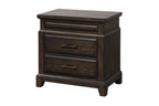 2 Drawer Nightstand with Pull-Out Tray - Mahogany