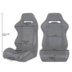 2PC Universal Racing Seats