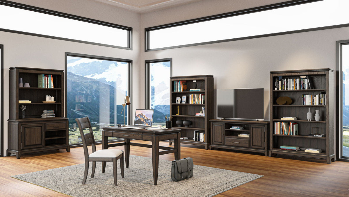 Chocolate Office Storage Credenza with Traditional Design - 47" Wide