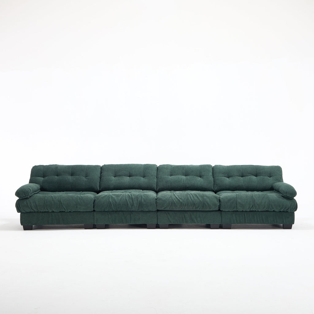 Modular Sectional Sofa Cloud Couch with Deep Seating - Light Flannelette