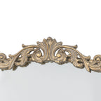 Baroque Inspired Arch Wall Mirror with Ornate Design - Gold or Black