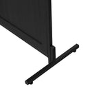 Rustic 3 Panel Room Divider with Metal Frame - Black or Light Brown