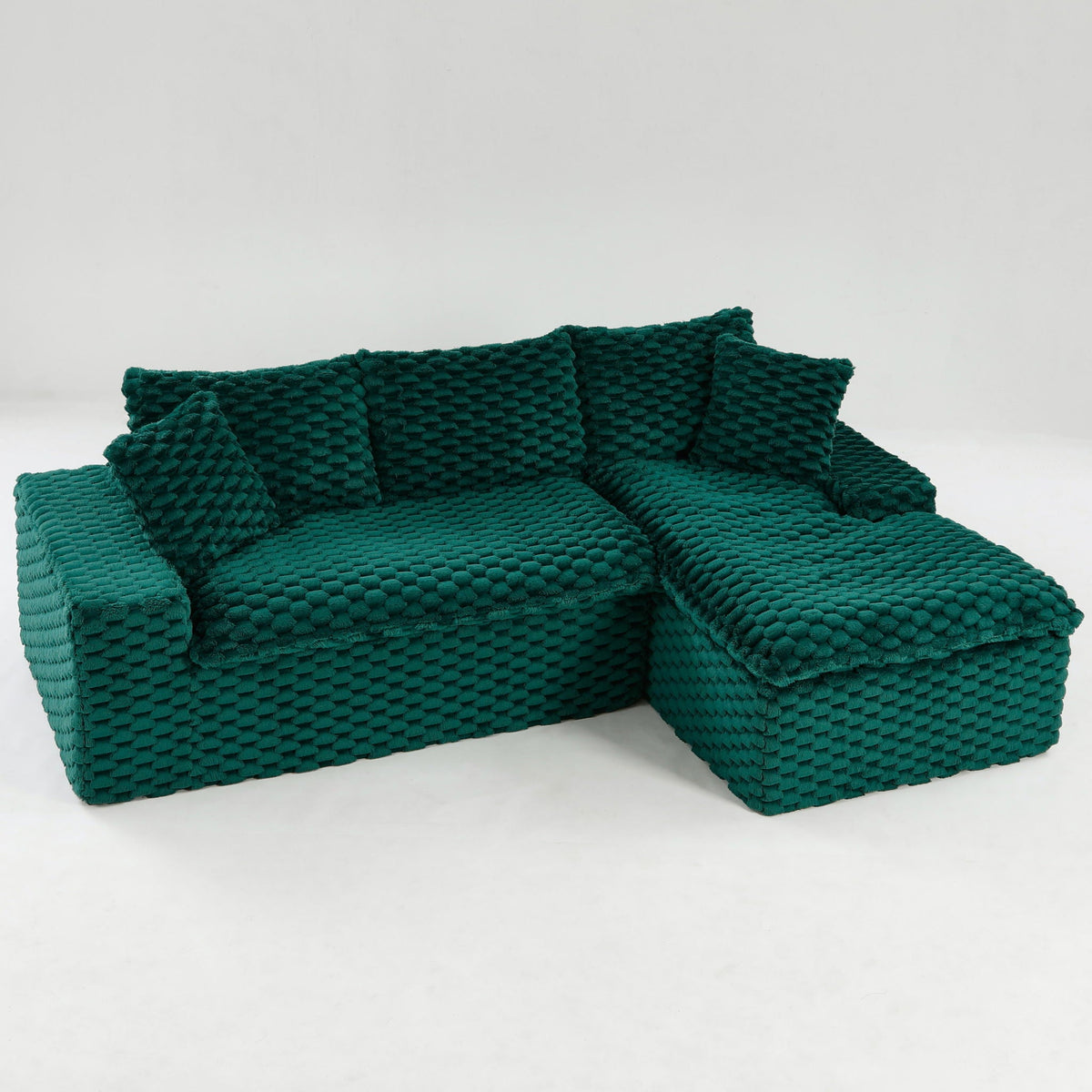 Convertible Modular Sectional Sofa with Twin Seat and Chaise - Multiple Colors