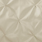 Tufted Semi-Sheer Shower Curtain with Textured Detail - Beige
