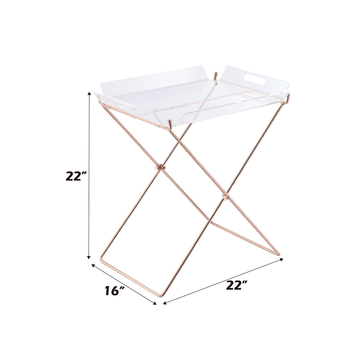 Clear Acrylic Tray Table with Removable Top - Clear