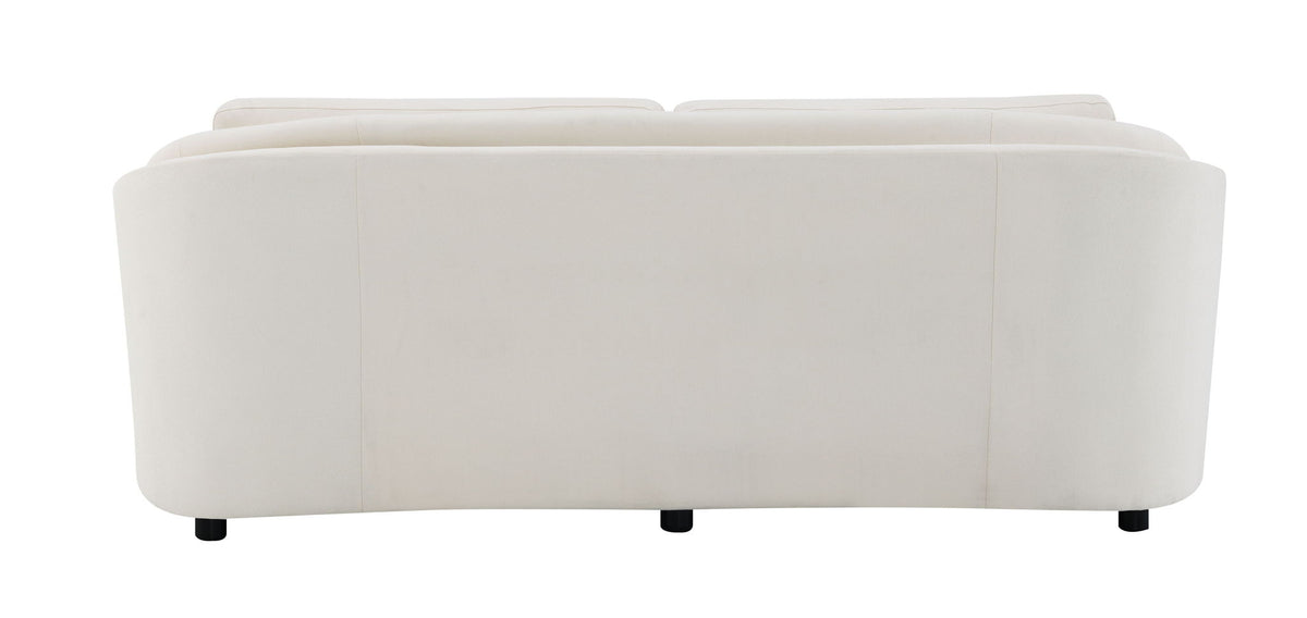 Beige Linen Sofa with 2 Toss Pillows - Mariko