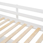 Twin Loft Bed with Drawers and Desk - White