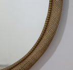 Woven Rattan Decorative Round Mirror