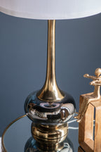 D15x29 Table Lamp with Glass Drum Shade – Aluminum Base