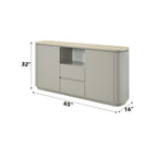 Ingram Ceramic Top Server with Durable Ceramic Top - Light Gray