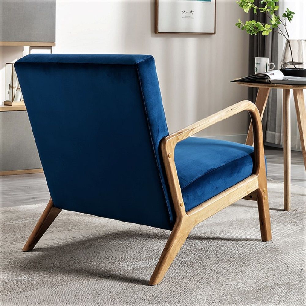Mid-Century Modern Accent Chair with Cushioning - Multiple Colors