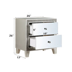 Sliverfluff Mirrored Nightstand - Champagne