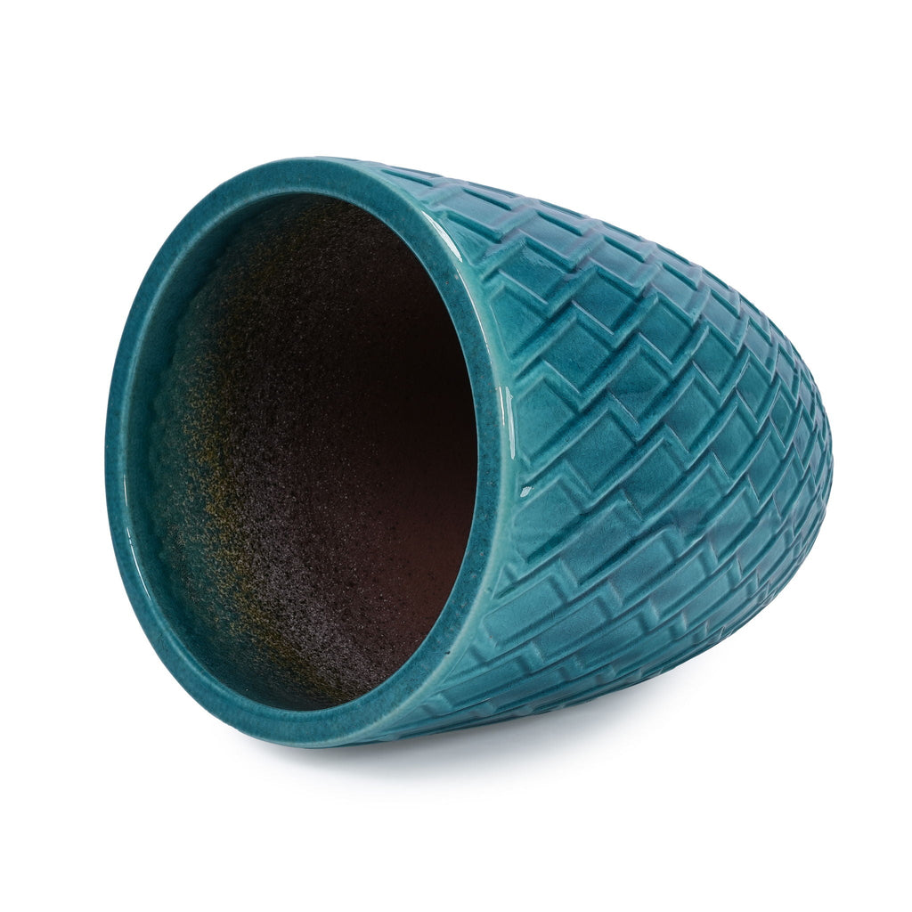 Ceramic Planter with Drainage Hole - White or Light Blue