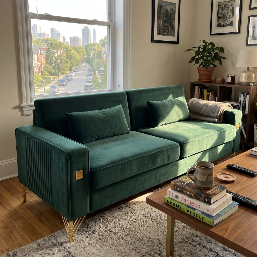 Luxury Emerald Sofa
