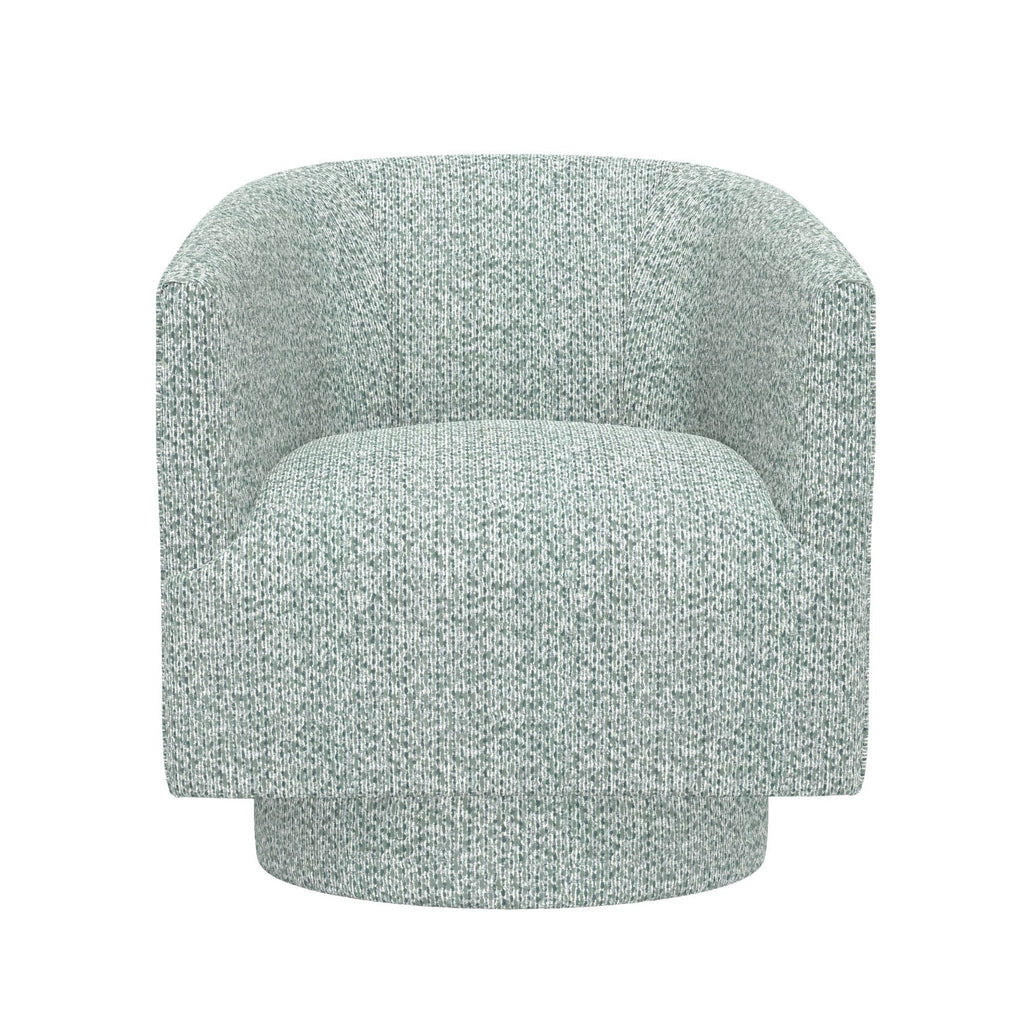 Fabric Swivel Accent Chair with Compact Design - Light Blue, Dark Green, White, Gray, Blue