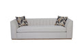Off White Channel Sofa with Dacron Foam Cushions