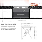 Undermount Stainless Steel Kitchen Sink with Deep Single Bowl - Gray