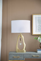Geode-Inspired Gold Aluminum Table Lamp