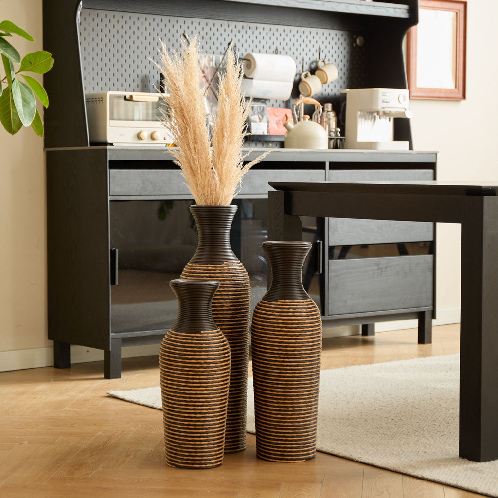 Classic And Neat Floor Vase with High Independent Stand - Multiple Colors
