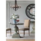 6 Light Metal Chandelier - Black