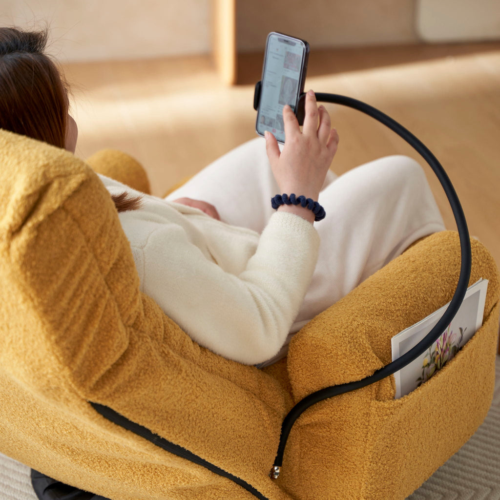 Adjustable Swivel Lounge Chair with 360° Rotating Seat and Headrest Support - Multiple Colors