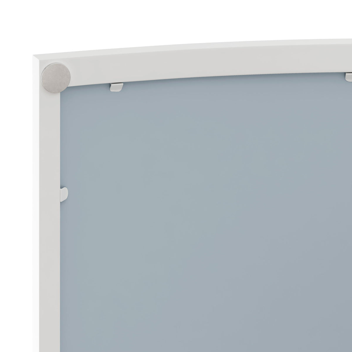 Arched Glass Double Door Wardrobe with Shatterproof Mirror - Black or White