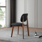 Kelsey Stylish Dining Chair Set of 2 with Solid Wood Construction - Black or Light Brown