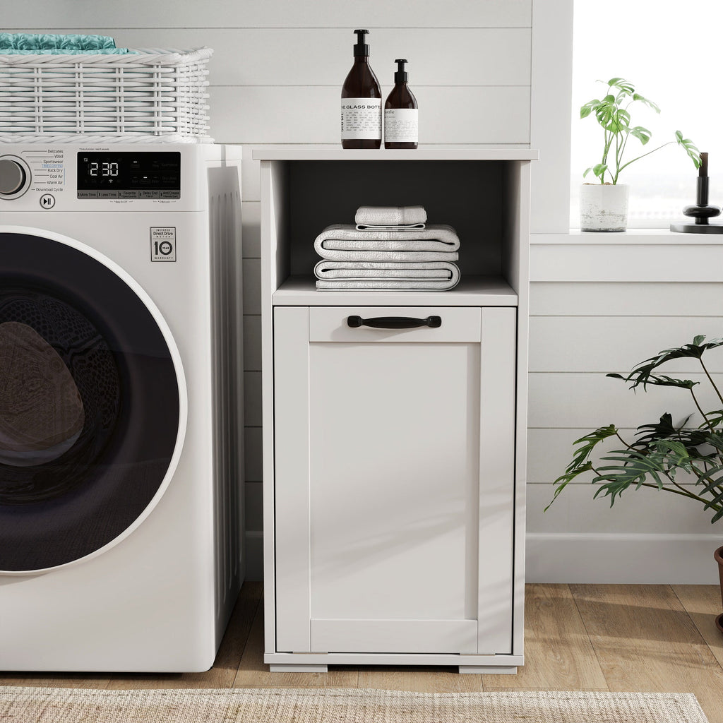 Laundry Cabinet with Removable Liner Bag - Bathroom Storage