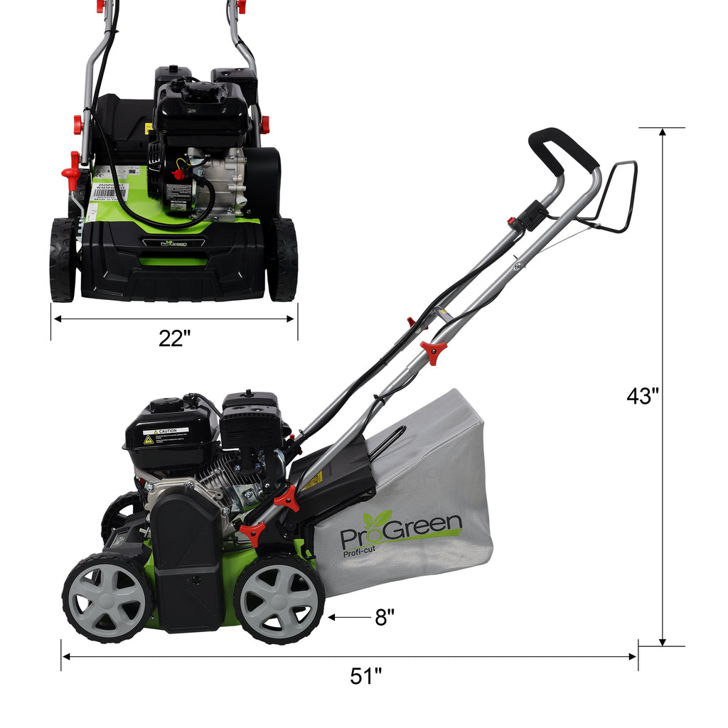Progreen Gasoline Engine Scarifier 16in Dethatcher