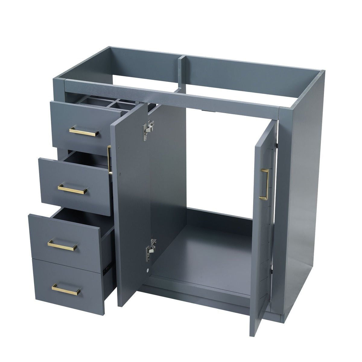 Retro Style Bathroom Vanity with Soft Closing Doors - Multiple Colors