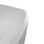 Freestanding Solid Surface Soaking Bathtub with Ergonomic Design – White or Black