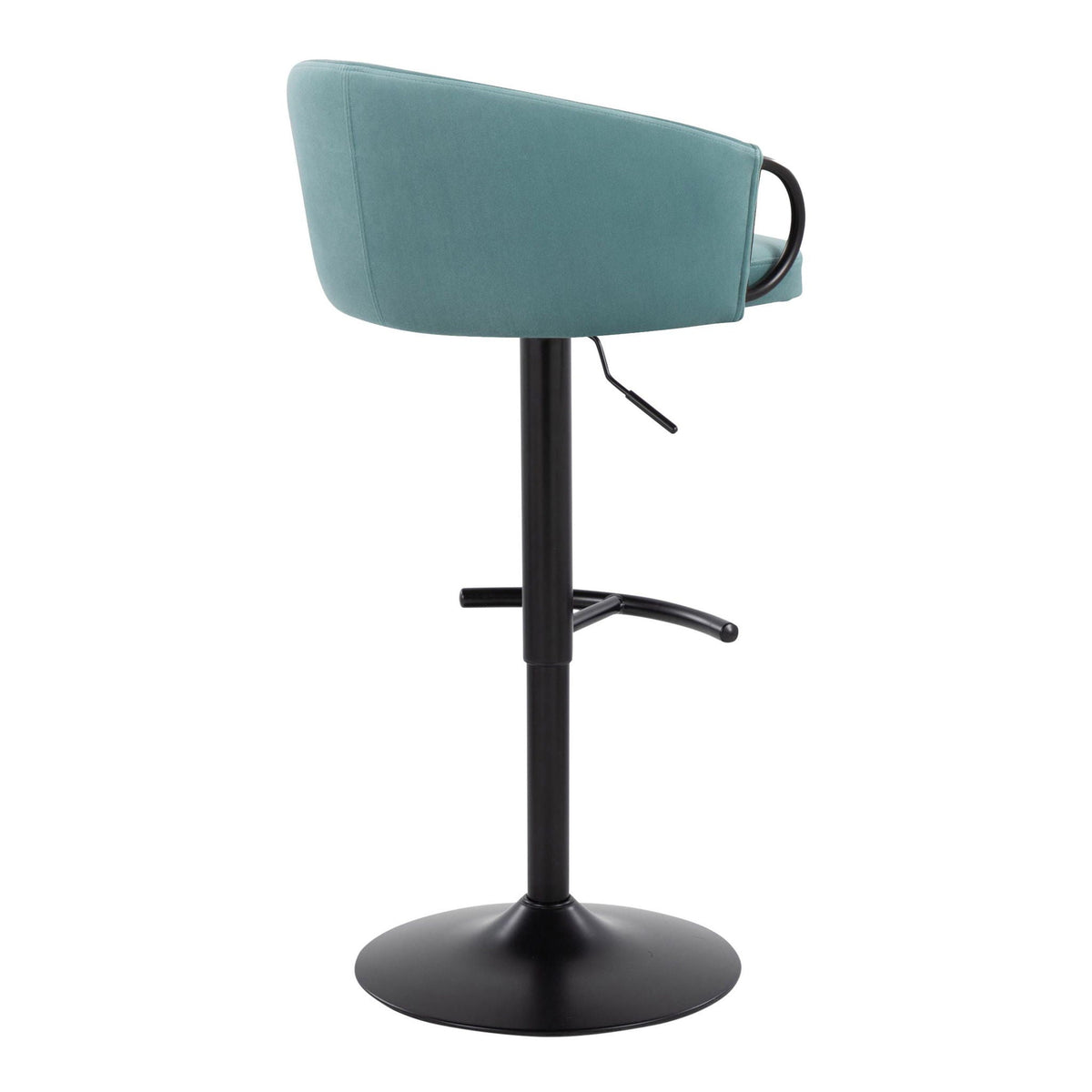 Adjustable Swivel Barstool Set with Rounded T Footrest - Multiple Colors