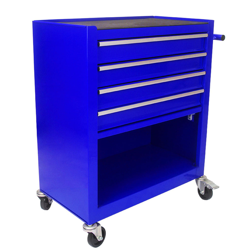 Multifunctional 4-Drawer Tool Cart with Wheels - Blue or Orange