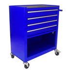 Multifunctional 4-Drawer Tool Cart with Wheels - Blue or Orange