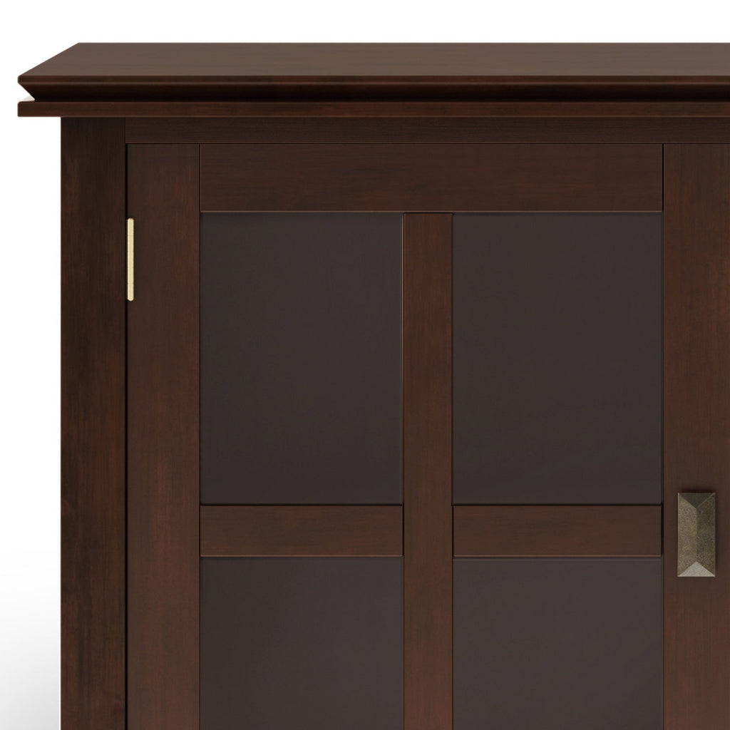 Large Sideboard Buffet with Glass Doors - Russet Brown