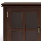 Large Sideboard Buffet with Glass Doors - Russet Brown