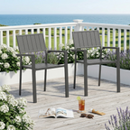 Modern Metal Side Chair Set with Ergonomic Support - Set of 2