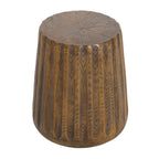 Tree Stump Style Side Table with Weather-Resistant Construction - Natural Wood Look