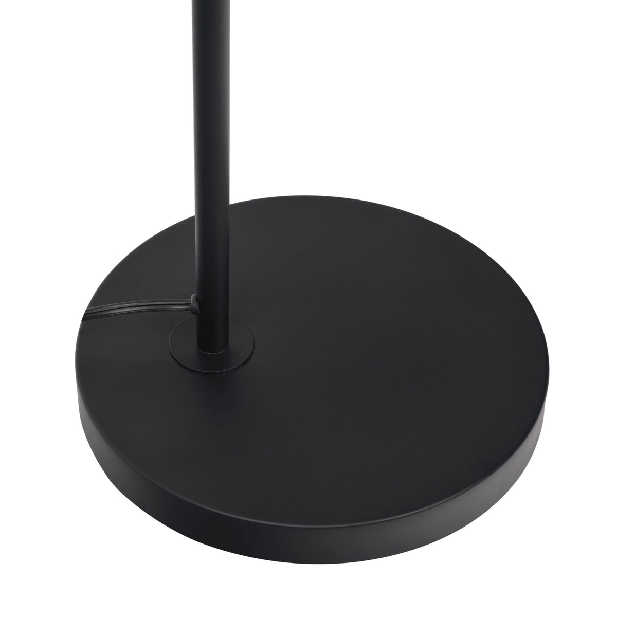 Seoul Floor Lamp With Rotary Switch Wood Table Base - Black / White