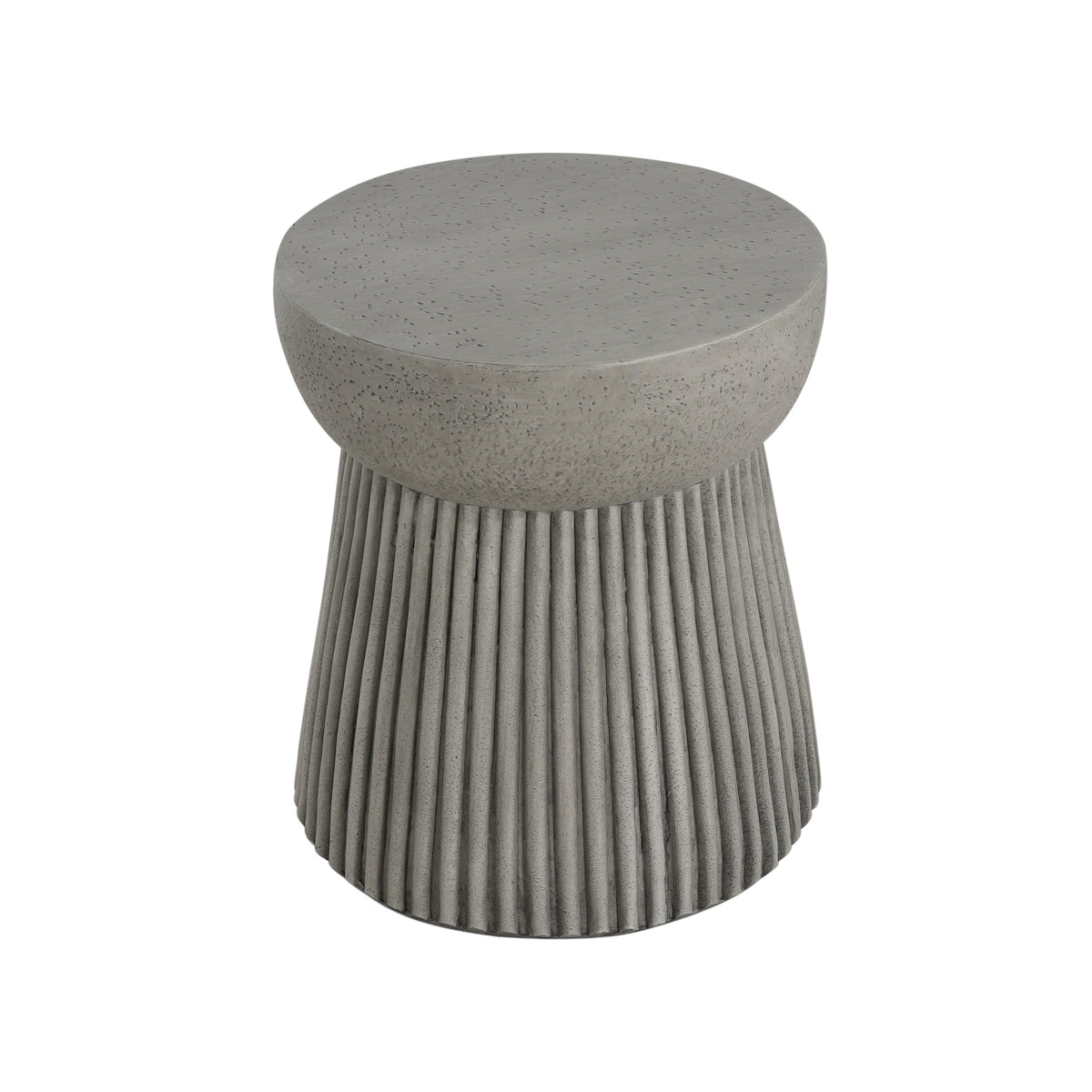 Outdoor Lightweight Concrete Side Table with Hourglass Design
