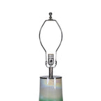 Multicolor Glass Table Lamp with Drum Shade - 30" Height