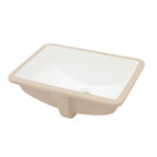 Modern Ceramic Undermount Bathroom Sink with Overflow - White or Black
