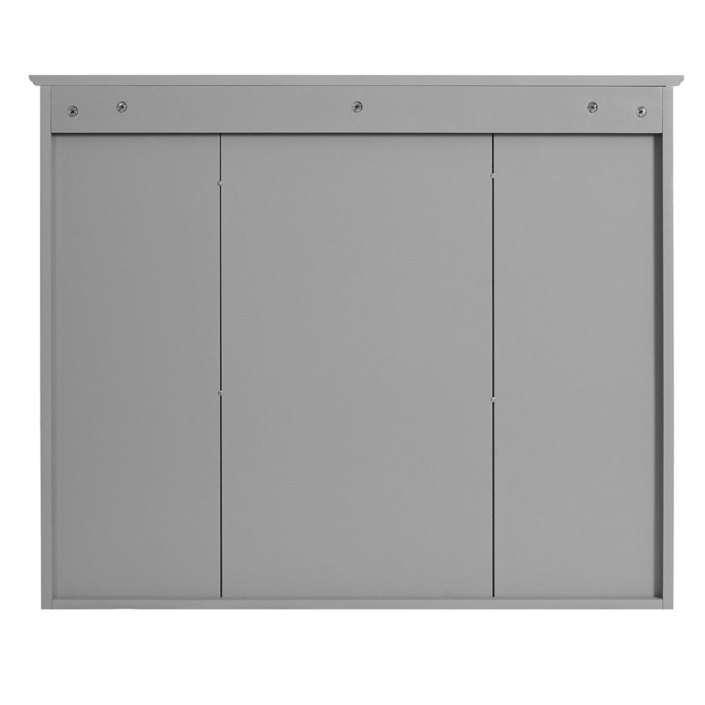 Wall Mounted Bathroom Medicine Cabinet With Mirror & Open Shelves